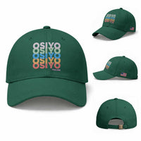Osiyo Tsalagi Cherokee Native American Pride Baseball Cap Retro Stacked Typography
