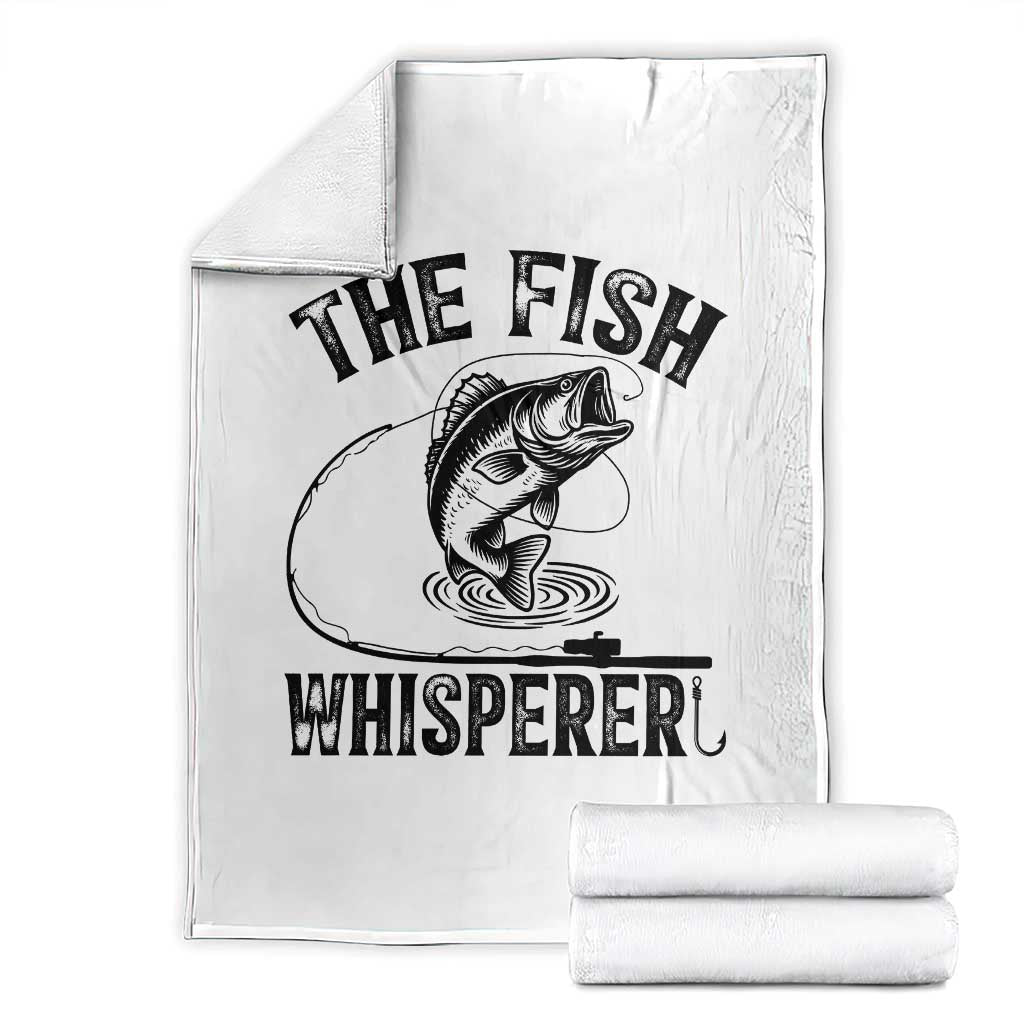 Funny The Fish Whisperer Throw Blanket Fishing Lover Angler Gift
