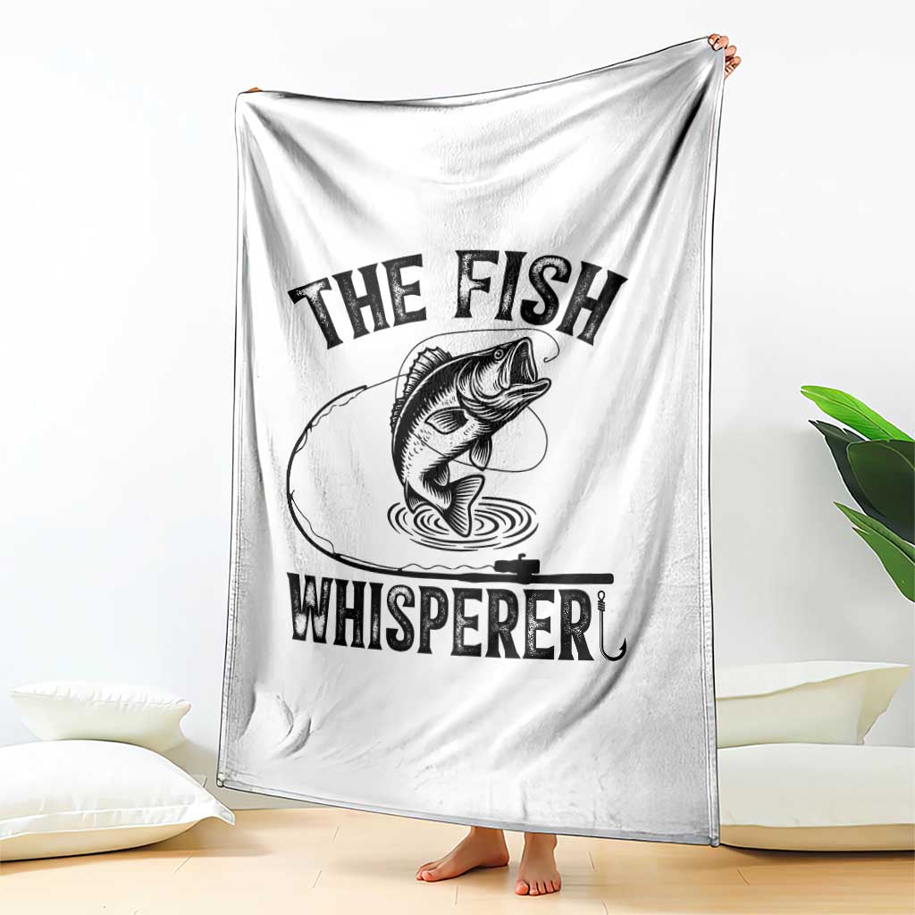 Funny The Fish Whisperer Throw Blanket Fishing Lover Angler Gift