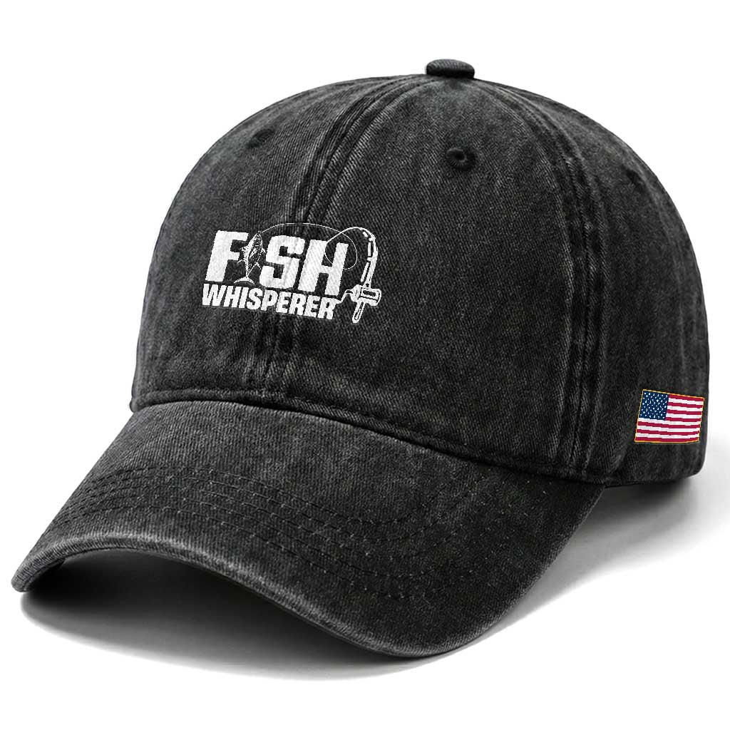 The Fish Whisperer Washed Cotton Baseball Cap Fish Lover Humor