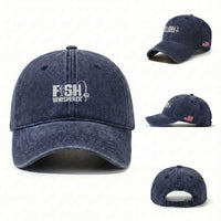 The Fish Whisperer Washed Cotton Baseball Cap Fish Lover Humor