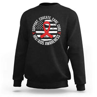 Support Educate Care Cure HIV Awareness Month Gift Sweatshirt - Wonder Print Shop