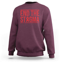 HIV Awareness End The Stigma Sweatshirt Support Empowerment Gift - Wonder Print Shop