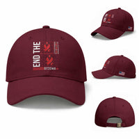 End The Stigma HIV Awareness Baseball Cap Red Ribbon Gift