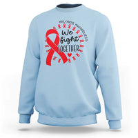 HIV Awareness Red Ribbon Support Gift Sweatshirt We Fight Together - Wonder Print Shop