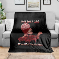 Hope For A Cure HIV Awareness Throw Blanket Support Squad Gift - Wonder Print Shop