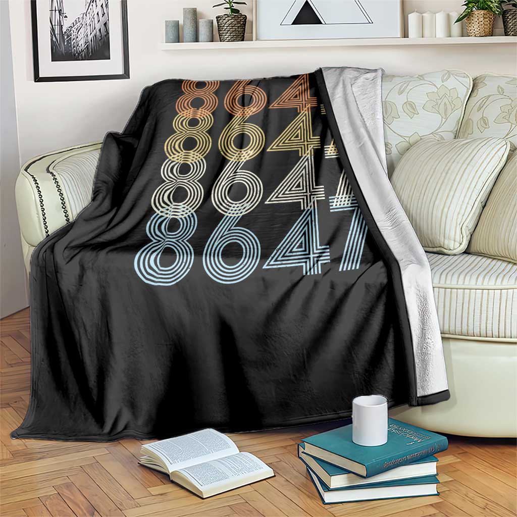 Retro Vintage 8647 Throw Blanket Freedom Protest Stripe Graphic