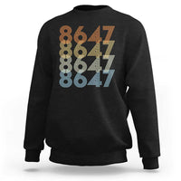 Retro Vintage 8647 Sweatshirt Freedom Protest Stripe Graphic