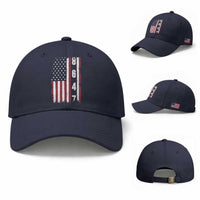 8647 Vintage US Flag Baseball Cap Political Expression Apparel For Democrats