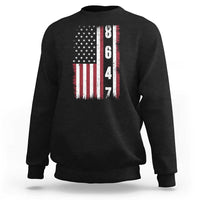 8647 Vintage US Flag Sweatshirt Political Expression Apparel For Democrats