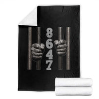 Funny 8647 Jail Throw Blanket Freedom Protest Satire Graphic Gift