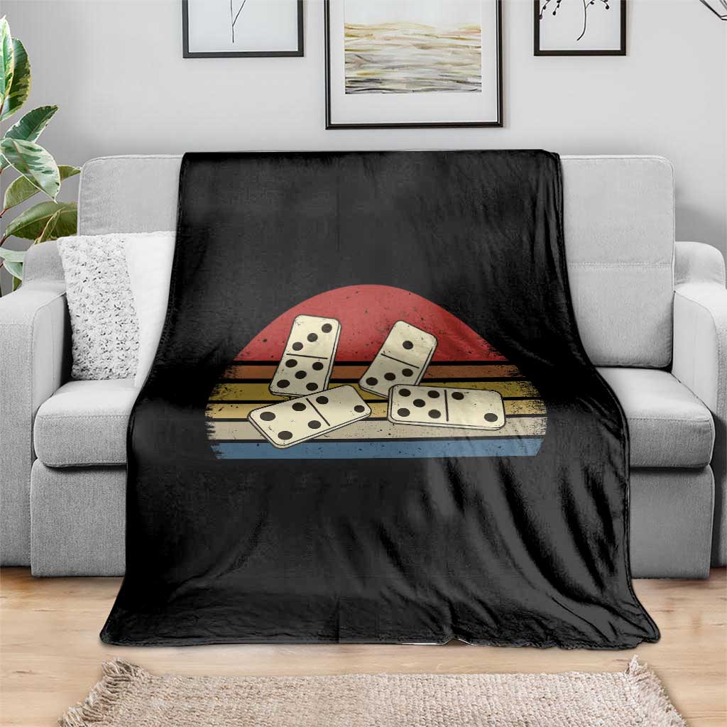 Vintage Domino Player 8647 Throw Blanket Board Game Subtle Protest