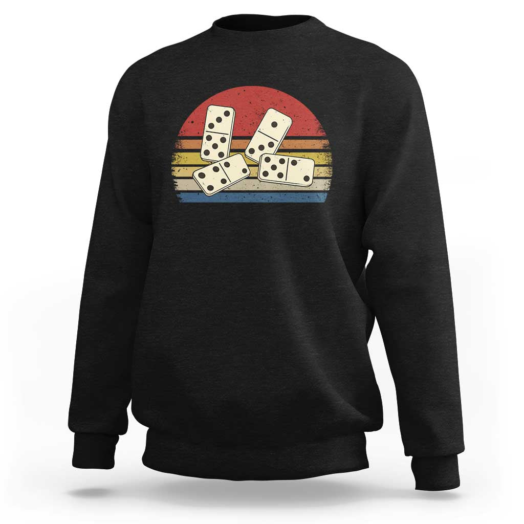 Vintage Domino Player 8647 Sweatshirt Board Game Subtle Protest