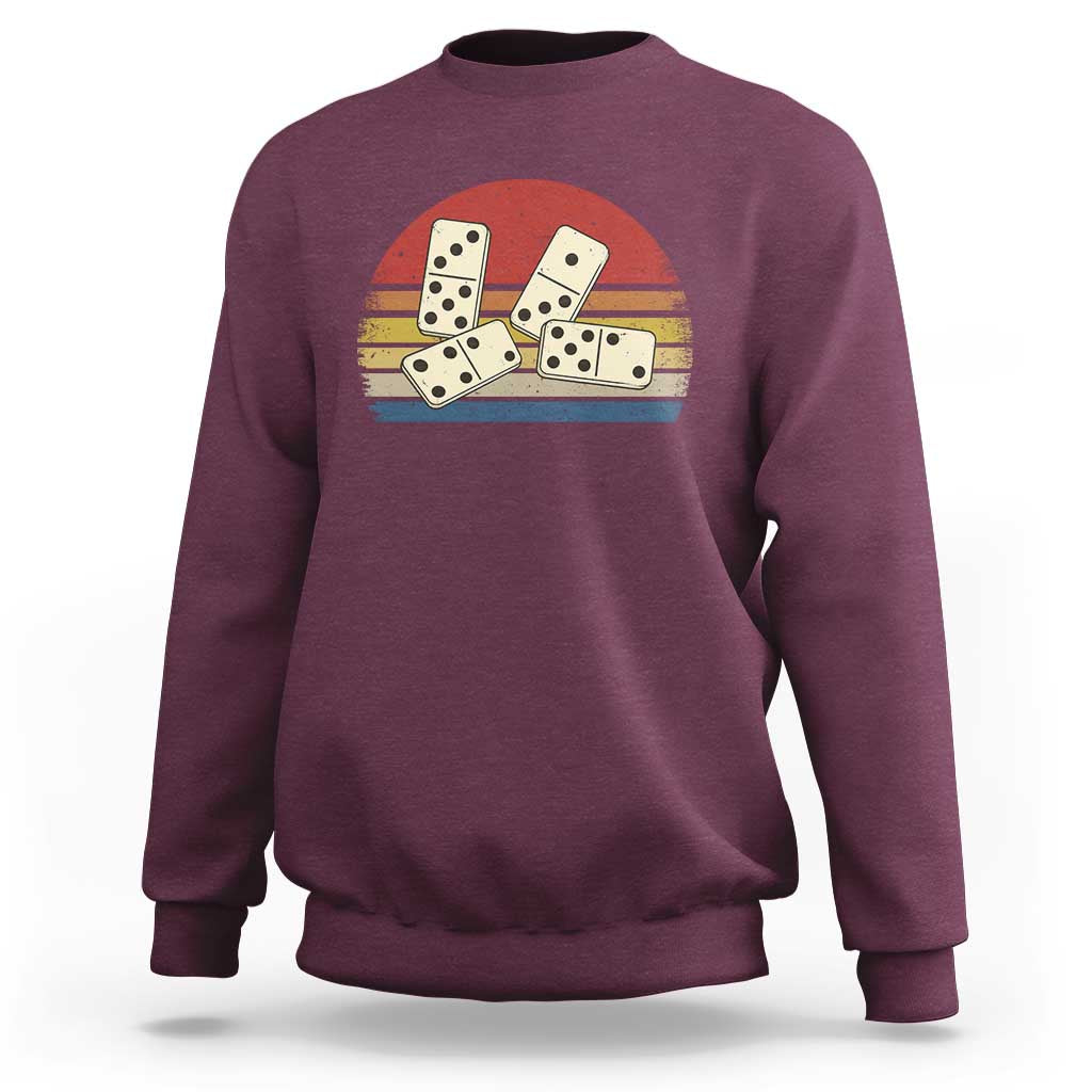 Vintage Domino Player 8647 Sweatshirt Board Game Subtle Protest