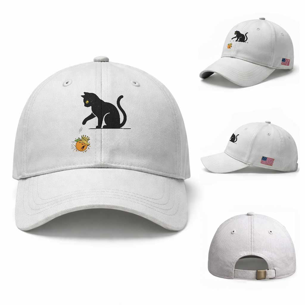 Funny No Kings Black Cat Baseball Cap Rebellious Cat Lover Gift