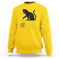 Funny No Kings Black Cat Sweatshirt Rebellious Cat Lover Gift
