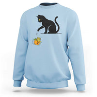 Funny No Kings Black Cat Sweatshirt Rebellious Cat Lover Gift