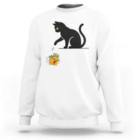 Funny No Kings Black Cat Sweatshirt Rebellious Cat Lover Gift