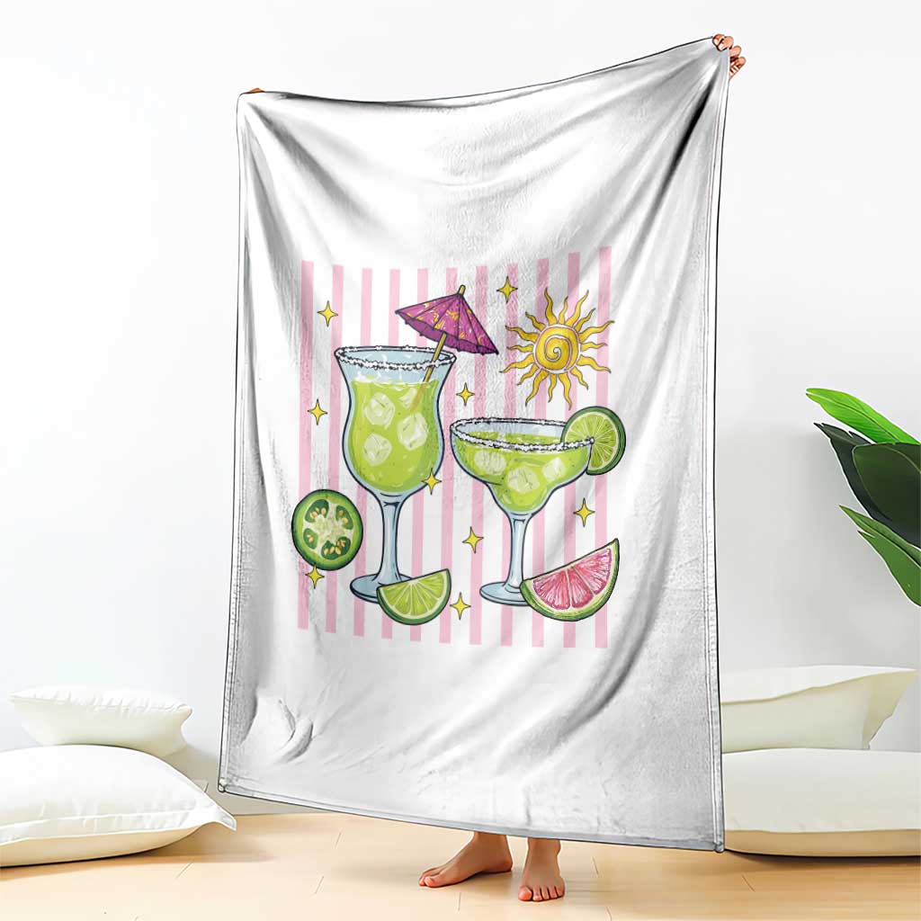 Tropical Margarita Summer Throw Blanket Beach Vacation Graphic