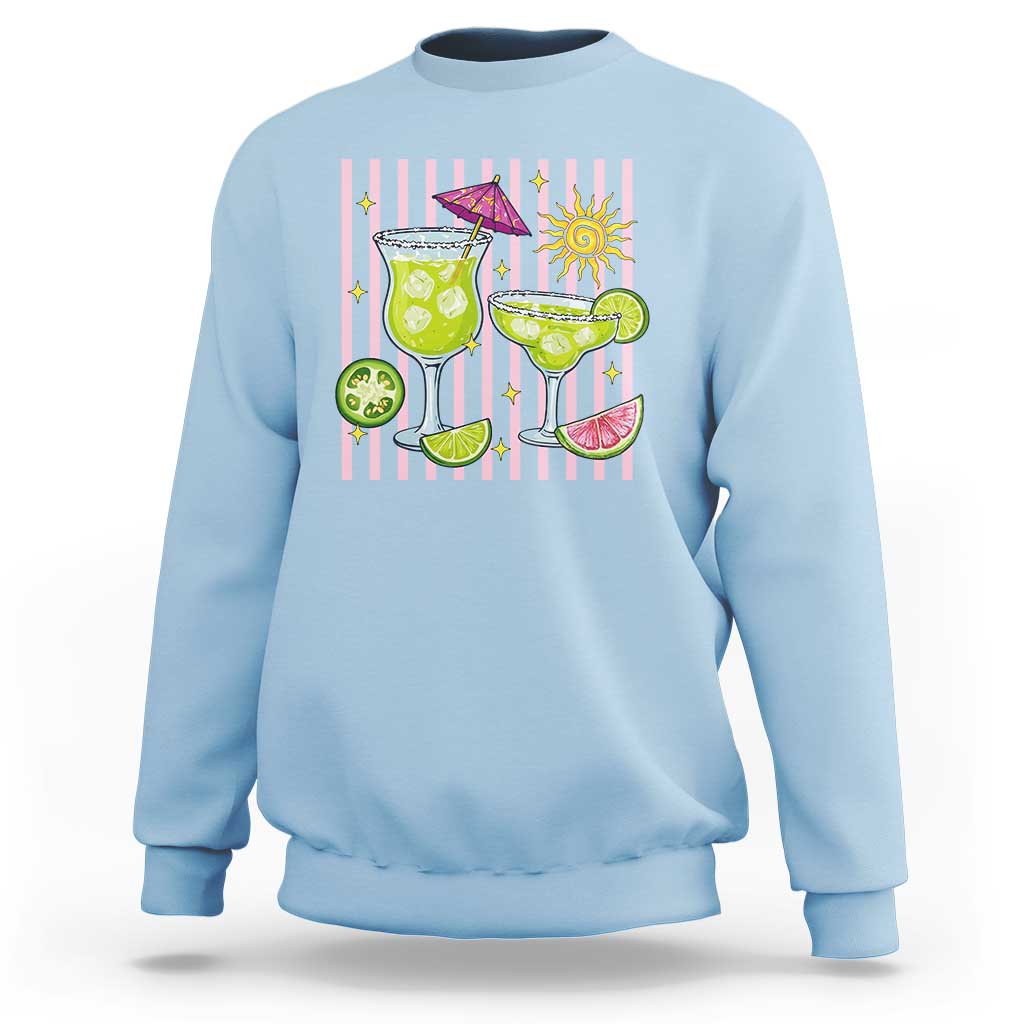 Tropical Margarita Summer Sweatshirt Beach Vacation Graphic