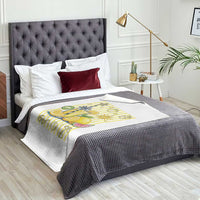 Striped Summer Lemonade Throw Blanket Preppy Brushstroke Aesthetic Graphic