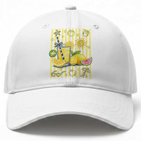 Striped Summer Lemonade Baseball Cap Preppy Brushstroke Aesthetic Graphic
