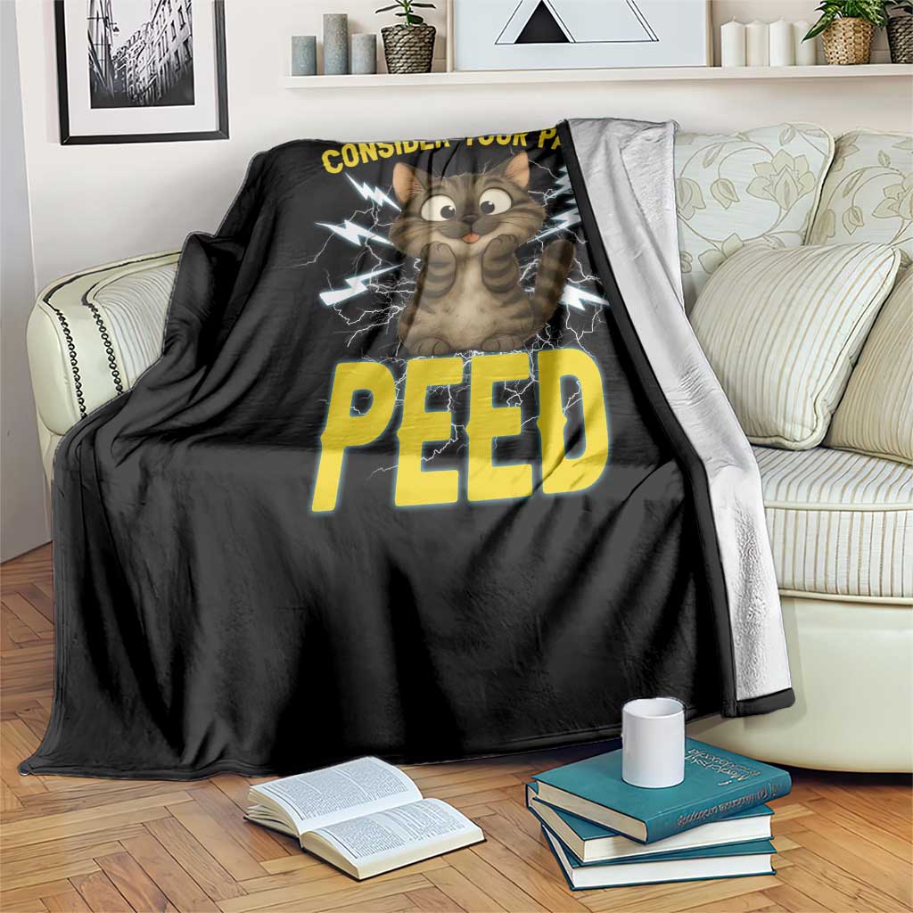 Funny Cat Lover Throw Blanket Consider Your Pants Peed Quote - Wonder Print Shop