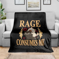 Cute Cat Throw Blanket Rage Is Consuming Me - Wonder Print Shop