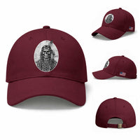 Vintage Gothic Skull Warrior Baseball Cap Native American Feather Chief