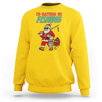 Id Rather Be Fishing Sweatshirt Funny Christmas Holiday Gift - Wonder Print Shop