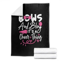 Bows And Bling Its A Cheer Thing Throw Blanket Cheerleading Gift - Wonder Print Shop