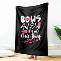 Bows And Bling Its A Cheer Thing Throw Blanket Cheerleading Gift - Wonder Print Shop