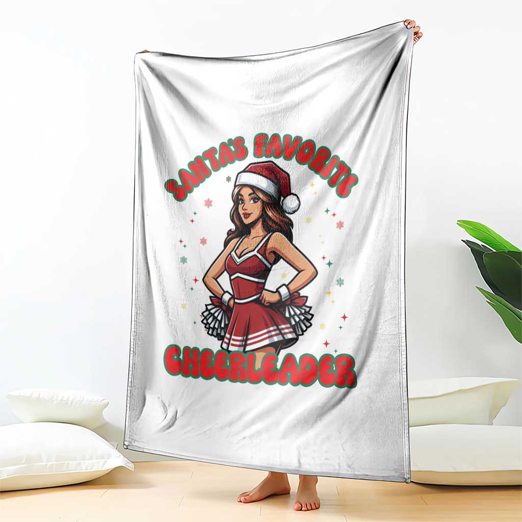 Santa Favorite Cheerleader Throw Blanket Funny Christmas Cheer Gift - Wonder Print Shop