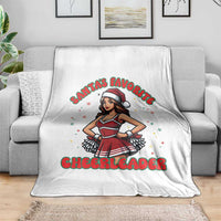Santa Favorite Cheerleader Throw Blanket Funny Christmas Cheer Gift - Wonder Print Shop