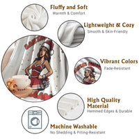 Santa Favorite Cheerleader Throw Blanket Funny Christmas Cheer Gift - Wonder Print Shop