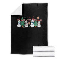Funny Christmas Cheer Gift Throw Blanket Santa Snowman Cheerleaders - Wonder Print Shop