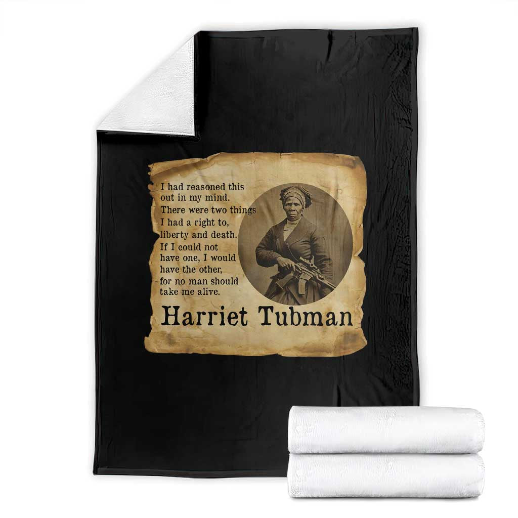 Harriet Tubman Quote Throw Blanket Liberty Or Death Empowerment Gift - Wonder Print Shop
