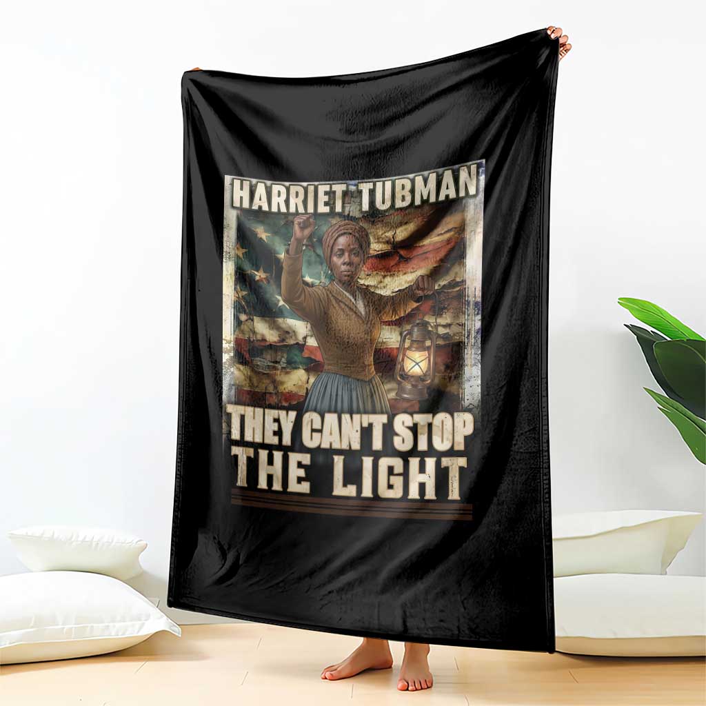 Harriet Tubman Throw Blanket Thay Can Not Stop The Light