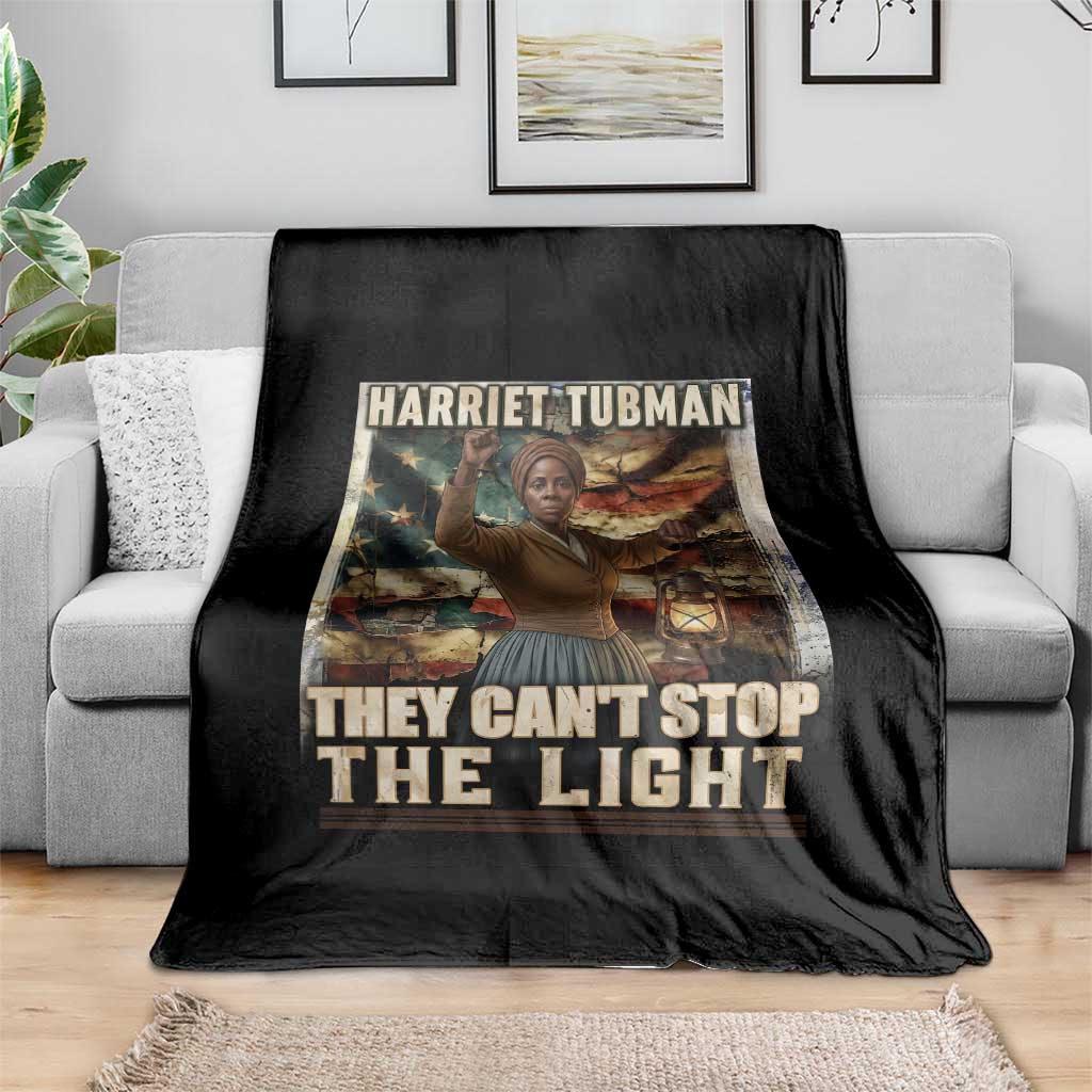 Harriet Tubman Throw Blanket Thay Can Not Stop The Light