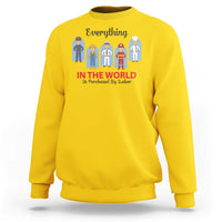Everything In The World Is Purchased By Labor Sweatshirt Workers Appreciation Labor Day