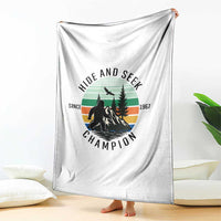 Hide And Seek Champion Throw Blanket Bigfoot Lover Gift - Wonder Print Shop