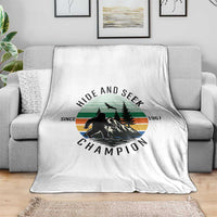 Hide And Seek Champion Throw Blanket Bigfoot Lover Gift - Wonder Print Shop