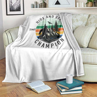 Hide And Seek Champion Throw Blanket Bigfoot Lover Gift - Wonder Print Shop