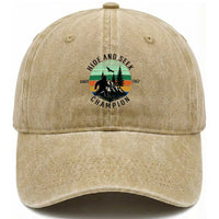 Hide And Seek Champion Washed Cotton Baseball Cap Bigfoot Lover Gift