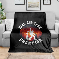 Hide And Seek Champion Throw Blanket Funny Bigfoot And Alien Lover Gift - Wonder Print Shop