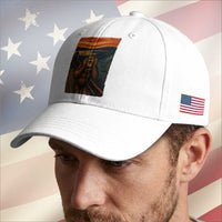 Funny Bigfoot And Alien Baseball Cap Parody The Scream Art Meme Gift
