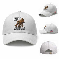 Funny Bigfoot Baseball Cap I Am Not Lazy I Just Really Enjoy Doing Nothing