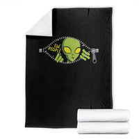 Funny Alien Throw Blanket Ew People Hater Quote - Wonder Print Shop