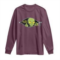 Funny Alien Long Sleeve Shirt Ew People Hater Quote - Wonder Print Shop