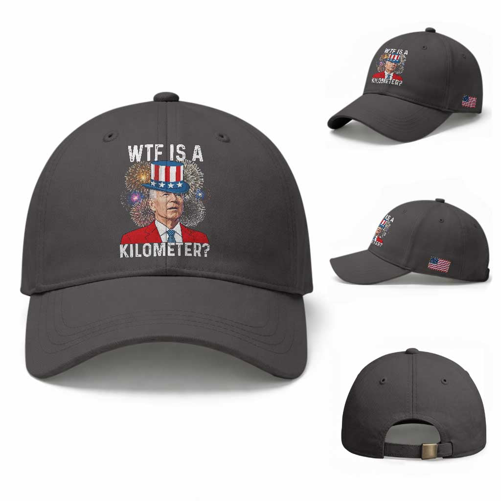 WTF is A Kilometer Baseball Cap Funny 4th of July